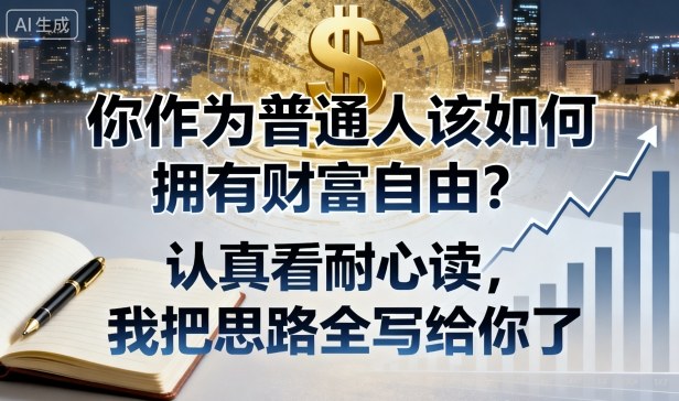 付费文章：你作为普通人该如何拥有财富自由？认真看耐心读，我把思路全写给你了-立刻分享网创平台