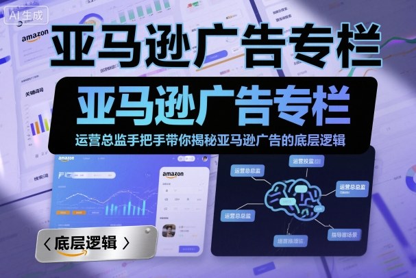 亚马逊广告专栏：运营总监手把手带你揭秘亚马逊广告的底层逻辑-立刻分享网创平台