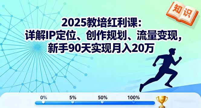 （16178期）2025教培红利课：详解IP定位、创作规划、流量变现，新手90天实现月入20万-立刻分享网创平台