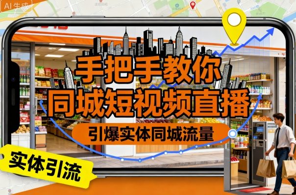 手把手教你同城短视频直播，引爆实体同城流量-立刻分享网创平台