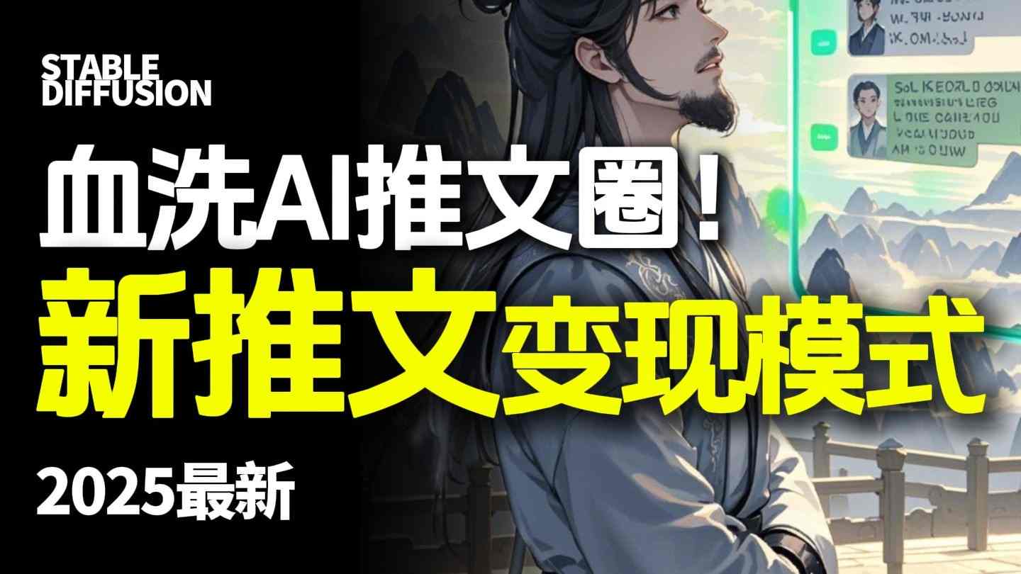 最新AI动态电影漫画小说推文，全流程实操教学，小白也能月入1W+-立刻分享网创平台