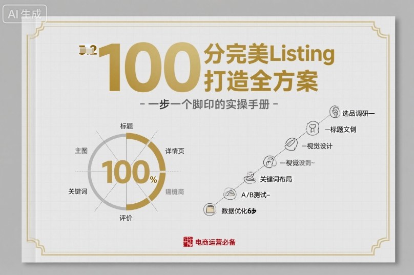 100分完美Listing打造全方案，想要完美listing必须是需要一步一个脚印的-立刻分享网创平台