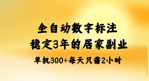 全自动数字标注，稳定3年的蓝海项目，居家也能矩阵开干的副业，单机日入3张+【揭秘】-立刻分享网创平台