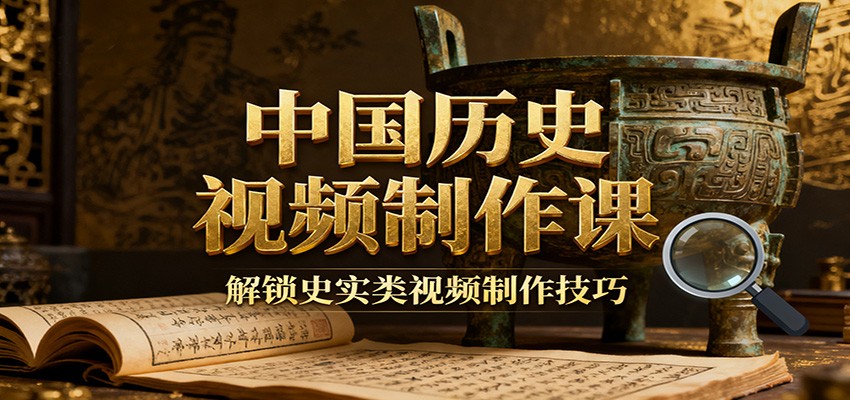 中国历史视频制作课：疆域地图集+参考文案+练习素材，解锁史实类视频制作技巧-立刻分享网创平台