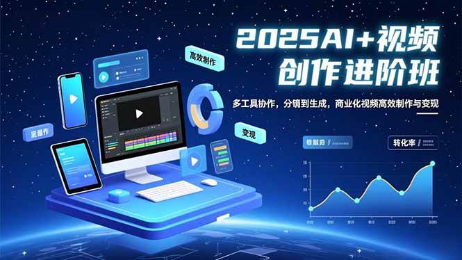 （16622期）AI+视频创作进阶班：多工具协作，分镜到生成，商业化视频高效制作与变现-立刻分享网创平台