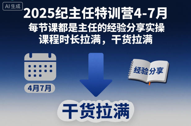 2025纪主任特训营4-7月，每节课都是主任的经验分享实操，课程时长拉满，干货拉满-立刻分享网创平台