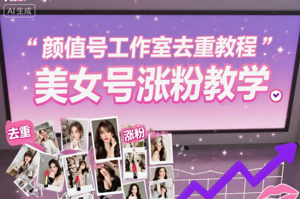 颜值号工作室去重教程，美女号涨粉教学-立刻分享网创平台