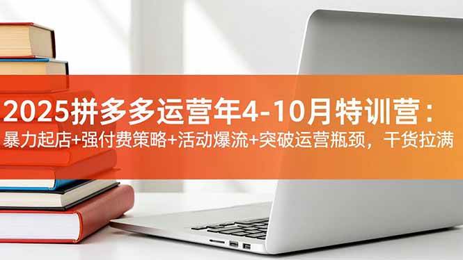 （16642期）2025拼多多运营年4-10月特训营：暴力起店+强付费策略+活动爆流+突破运营瓶颈，干货拉满-立刻分享网创平台