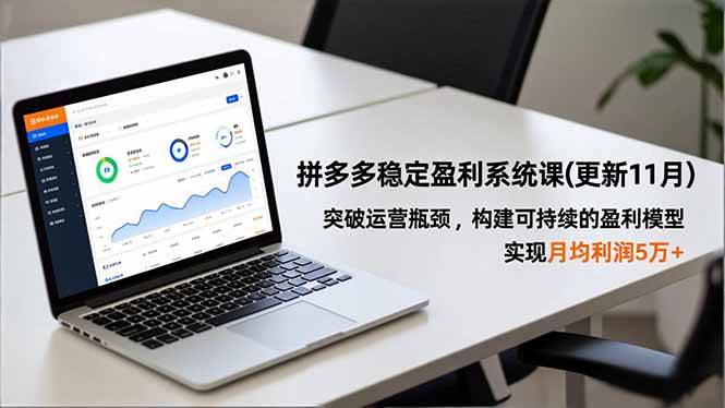 （16641期）拼多多稳定盈利系统课(更新11月)，突破运营瓶颈，构建可持续的盈利模型，实现月均利润5万+-立刻分享网创平台