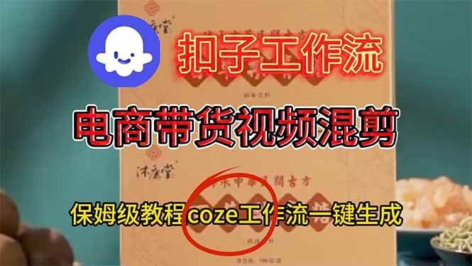 (16669期)电商带货视频一键混剪,保姆级都系COZE工作流一键生成-立刻分享网创平台