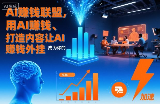 AI賺钱联盟，用AI賺钱、打造内容让AI成为你的賺钱外挂-立刻分享网创平台