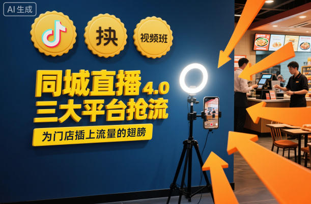 同城直播实操班4.0，三大平台抢流，为门店插上流量的翅膀-立刻分享网创平台