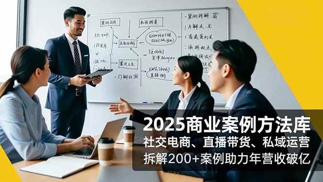 （16713期）2025商业案例方法库，社交电商、直播带货、私域运营，拆解200+案例助力年营收破亿-立刻分享网创平台