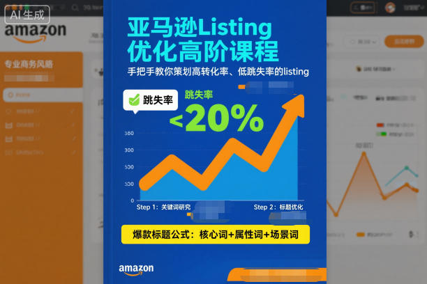 亚马逊Listing优化高阶课程，手把手教你策划高转化率、低跳失率的listing-立刻分享网创平台