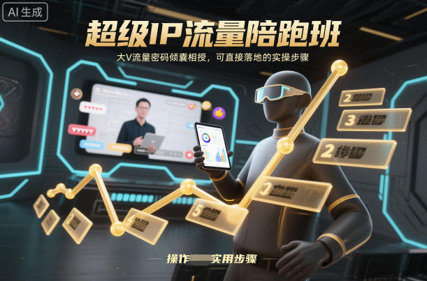 超级IP流量陪跑班，大V流量密码倾囊相授，可直接落地的实操步骤-立刻分享网创平台