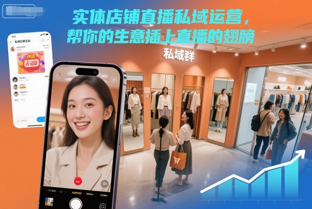 实体店铺直播私域运营，帮你的生意插上直播的翅膀-立刻分享网创平台