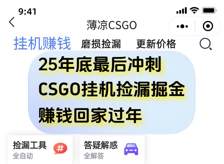 （16735期）12月年底抓紧最后一个月，用CSGO游戏挂机捡漏掘金赚钱掘金，一部手机轻松日入500+-立刻分享网创平台