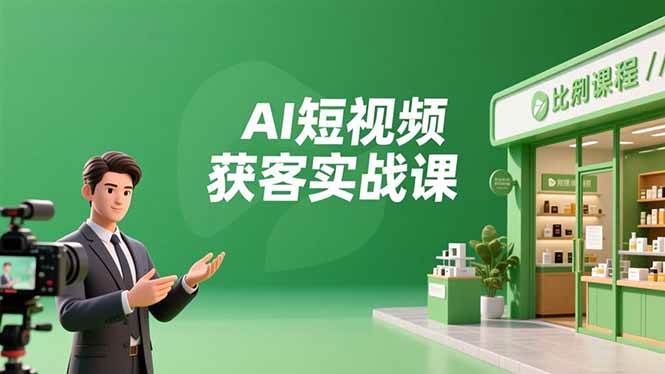 （16747期）AI短视频获客实战课，数字人创作、实体行业应用、精准引流，30天获取客源月入6万+-立刻分享网创平台