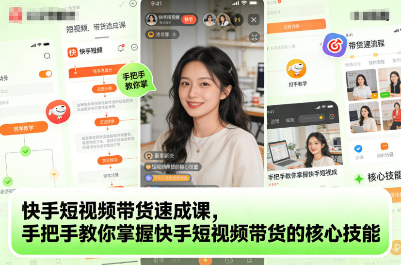 快手短视频带货速成课，手把手教你掌握快手短视频带货的核心技能-立刻分享网创平台